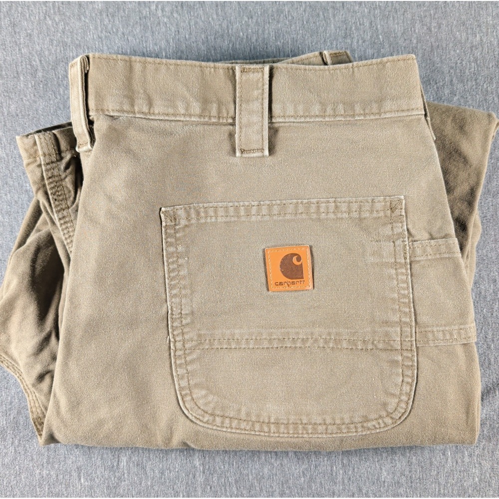 CARHARTT B151 Work Pants Mens 38x31 Brown Original Dungaree Fit Utility Gorpcore